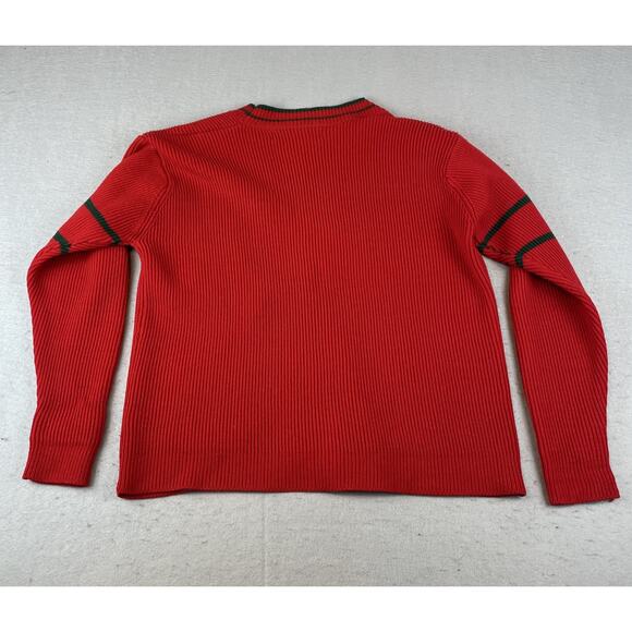 Vintage Elleme Sport Varsity Womens Sz M Cardigan Sweater Red - Picture 7 of 10